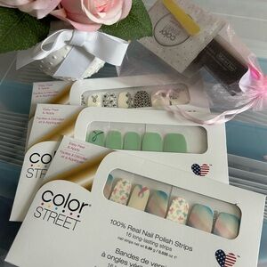 Color Street Nail Polish Strips - surprise single set of ribbon/cause